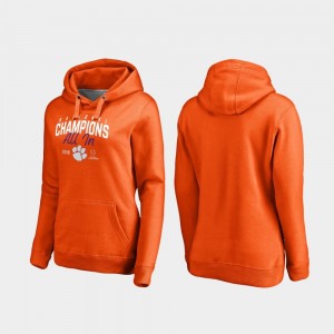 2018 National Champions Orange Clemson University Hoodie For Women's College Football Playoff Huddle