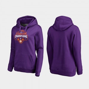 For Women Clemson Tigers Hoodie College Football Playoff Gridiron Purple 2018 National Champions