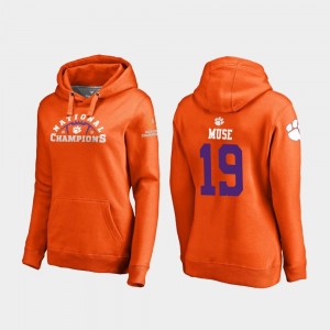 Tanner Muse CFP Champs Hoodie #19 2018 National Champions Orange College Football Playoff Pylon Womens