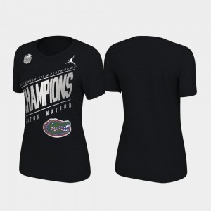 2018 Peach Bowl Champions Women's Locker Room Jordan Brand Black Florida T-Shirt
