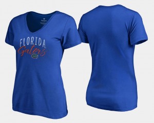 Florida T-Shirt V Neck Fanatics Branded Royal Ladies Graceful
