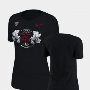 2019 Sugar Bowl Bound Verbiage Nike Georgia T-Shirt Black For Women's