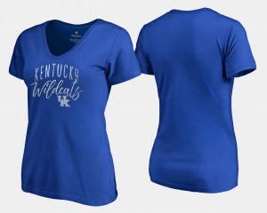 Wildcats T-Shirt Royal V Neck Fanatics Branded For Women Graceful