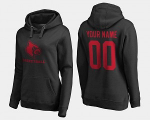 Womens Name and Number #00 Cardinals Customized Hoodies Black Basketball