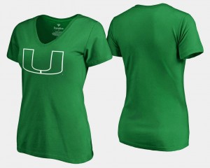 St. Patrick's Day Miami T-Shirt Women Kelly Green White Logo Fanatics Branded