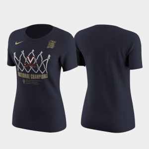 Ladies Cavaliers T-Shirt Navy 2019 Men's Basketball Champions 2019 NCAA Men's Basketball National Champions Locker Room