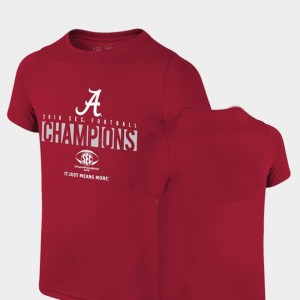 Kids Bama T-Shirt 2018 SEC Football Champions Crimson Locker Room Original Retro Brand
