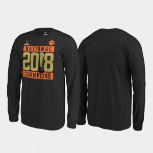 Clemson University T-Shirt Black Youth(Kids) Pitch Long Sleeve College Football Playoff 2018 National Champions