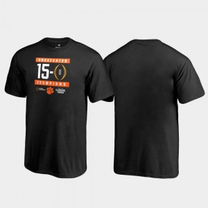 Youth Black Clemson National Championship T-Shirt Undefeated College Football Playoff 2018 National Champions