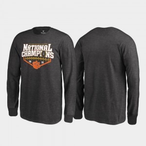Heather Gray Clemson National Championship T-Shirt Youth(Kids) 2018 National Champions Rollout Long Sleeve College Football Playoff