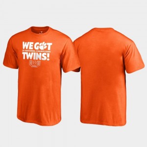 For Kids Clemson T-Shirt We Got Twins College Football Playoff 2018 National Champions Orange