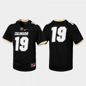 Youth College Football Nike Black #19 University of Colorado Jersey Replica