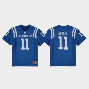 2018 Independence Bowl Scott Bracey Duke Jersey Youth(Kids) Royal #11 College Football Game