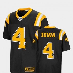 Foos-Ball Football #4 Black Iowa Hawkeyes Jersey Colosseum Authentic For Kids