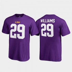 Youth College Legends Greedy Williams LSU T-Shirt #29 Purple Fanatics Branded Name & Number