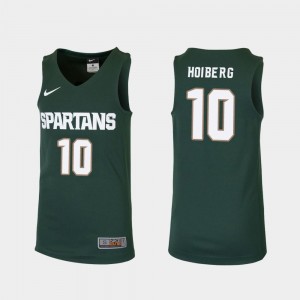 #10 Jack Hoiberg Michigan State Spartans Jersey Kids College Basketball Green Replica