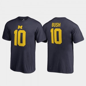 Devin Bush Michigan T-Shirt Navy College Legends #10 Kids Fanatics Branded Name & Number