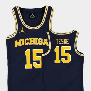 Navy Jon Teske Michigan Jersey #15 Replica For Kids College Basketball Jordan
