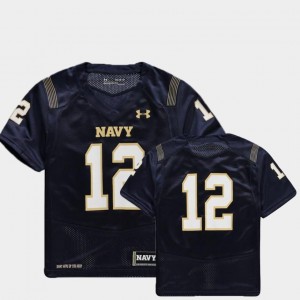 Finished Replica Under Armour For Kids #12 Navy College Football Navy Midshipmen Jersey