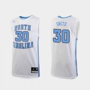 K.J. Smith North Carolina Jersey #30 College Basketball Replica White Youth