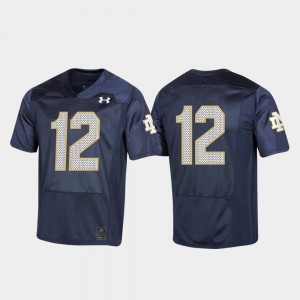 150th Anniversary College Football Under Armour Youth Navy UND Jersey #12