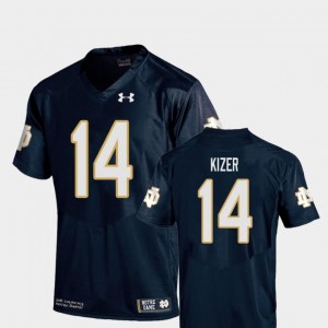 Navy For Kids DeShone Kizer University of Notre Dame Jersey College Football Replica Under Armour #14