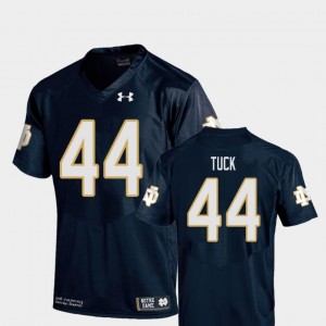 #44 Youth(Kids) Replica Under Armour College Football Justin Tuck University of Notre Dame Jersey Navy