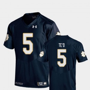 Navy Replica Under Armour Manti Te'o Notre Dame Jersey College Football Youth(Kids) #5