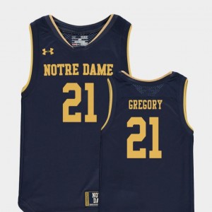 Matt Gregory Notre Dame Jersey College Basketball Special Games Youth Navy Replica #21