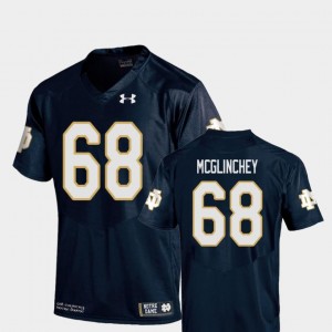 Mike McGlinchey University of Notre Dame Jersey Youth(Kids) College Football #68 Replica Under Armour Navy