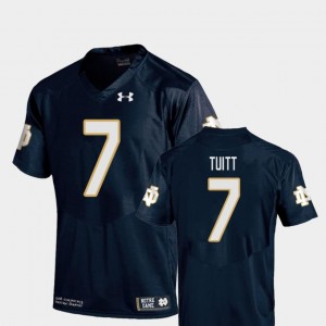 Navy Stephon Tuitt University of Notre Dame Jersey College Football Youth(Kids) Replica Under Armour #7