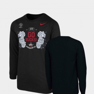 Illustrated Slogan Long Sleeve Nike 2019 Rose Bowl Bound Ohio State Buckeyes T-Shirt Youth(Kids) Black