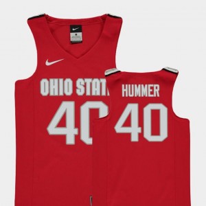 Youth Daniel Hummer Ohio State Jersey Red #40 Replica College Basketball