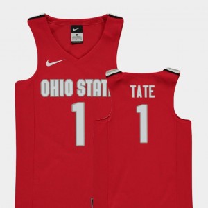 Red Jae'Sean Tate Ohio State Jersey College Basketball #1 Kids Replica