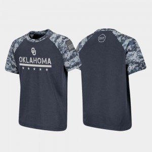 Charcoal Kids OHT Military Appreciation OU T-Shirt Raglan Digital Camo