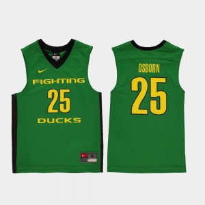 College Basketball For Kids Green Luke Osborn Ducks Jersey #25 Replica