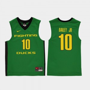 Replica College Basketball For Kids Green Victor Bailey Jr. UO Jersey #10