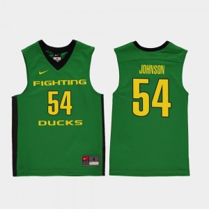 College Basketball #54 Replica Youth(Kids) Will Johnson Ducks Jersey Green