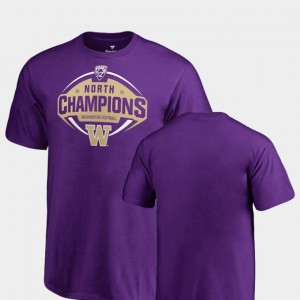 2018 PAC-12 Football Champions University of Washington T-Shirt North Division Fanatics Branded Purple Youth