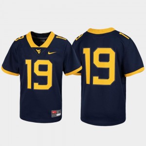 Football Mountaineers Jersey Navy Untouchable #19 For Kids