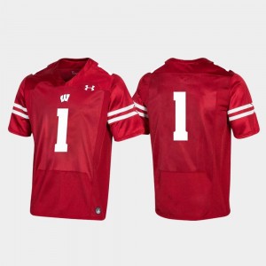 #1 Red Replica Youth Football 2019 Wisconsin Badgers Jersey